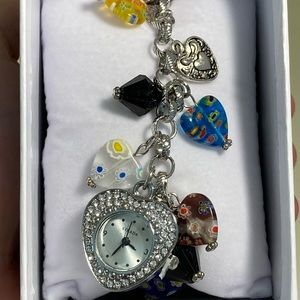 COPY - Millefiori Style Charm Bracelet and Watch
